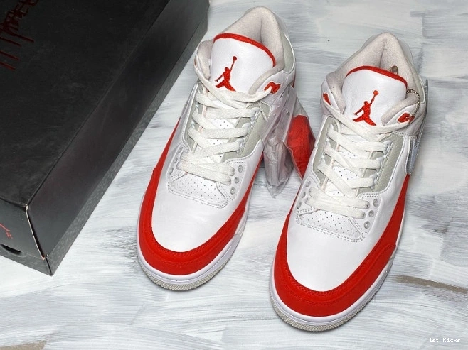 1st Kicks Shoes White Jordan Red Tinker University CJ0939-100 Retro 3 Air 0717